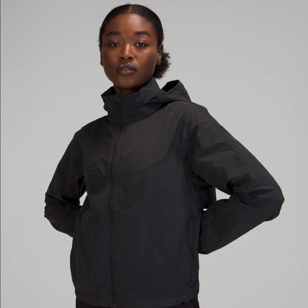 Lululemon lightweight hooded jacket black 0